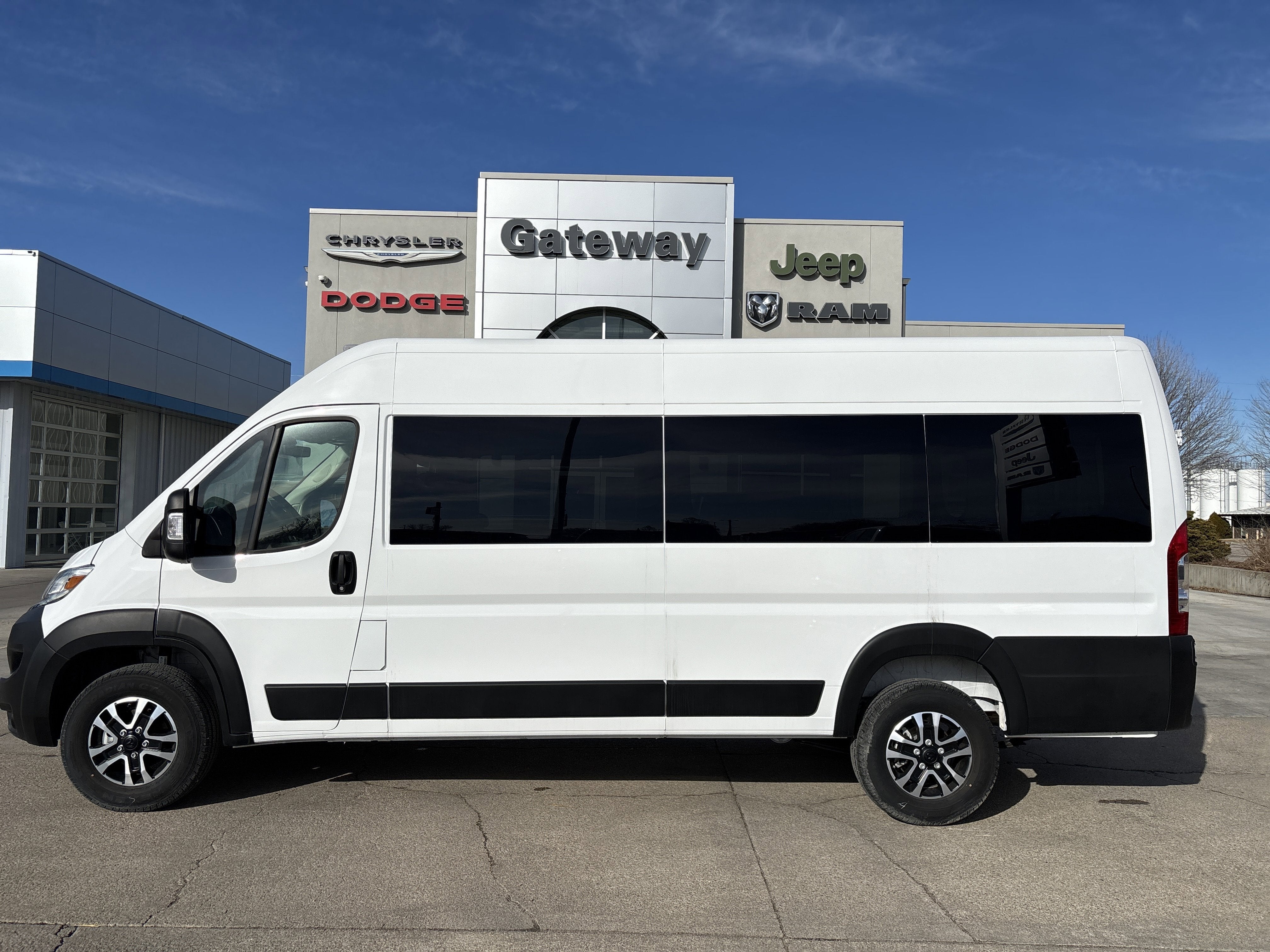 2024 RAM Ram ProMaster RAM PROMASTER 3500 SLT+ WINDOW VAN HIGH ROOF 159' WB EXT in Bright White Clear-Coat Exterior Paint — front...